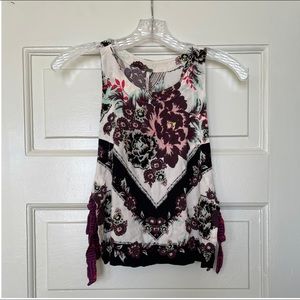 Free People Floral Halter Top with side ties